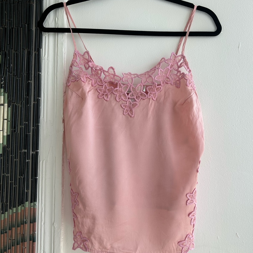 Fleur du Mal embroidered silk cami